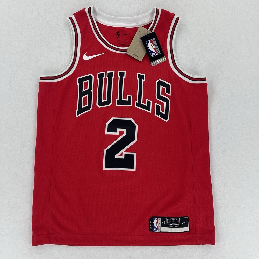 Nike Chicago Bulls NBA Swingman Jersey Mens M Authentic Red #2 Lonzo Ball NWT